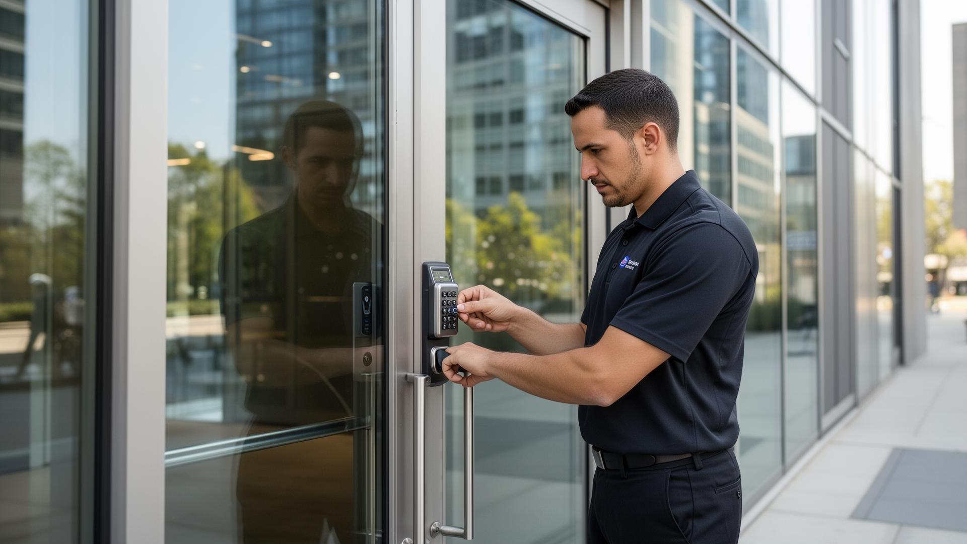Commercial access control system installed by AS Locksmith in Ontario