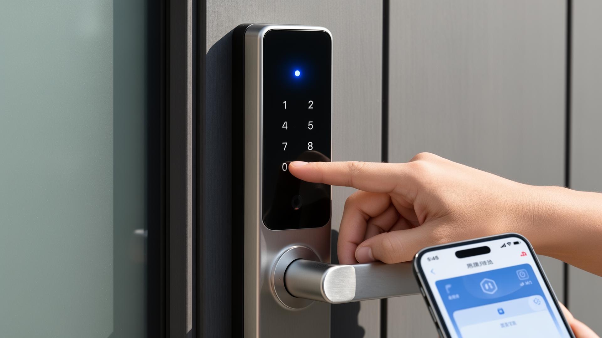 Smart lock installed by AS Locksmith on Ontario residential door